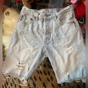 Levi 501 Long Denim Shorts